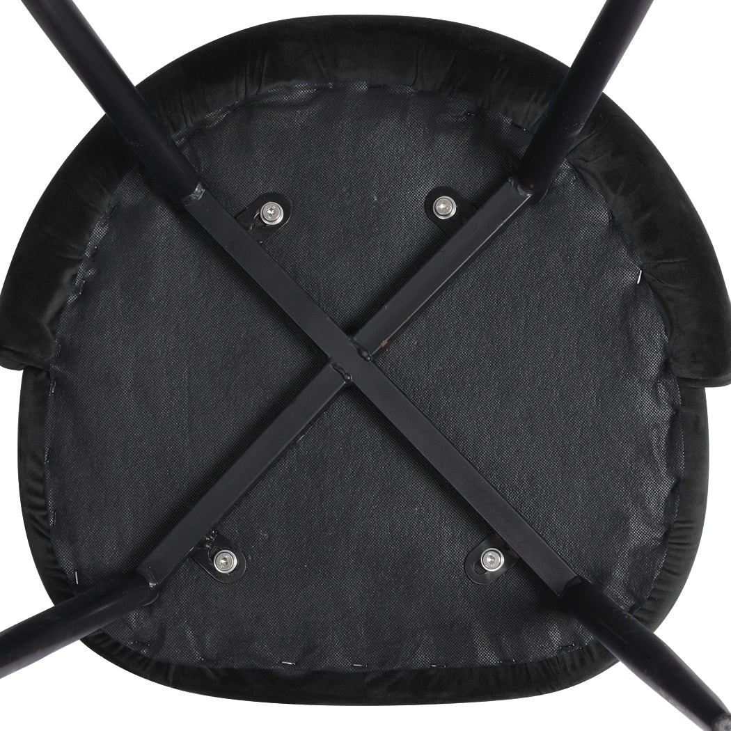 Levede 8x Dining Chairs Kitchen Cafe Black-1975420351374561283