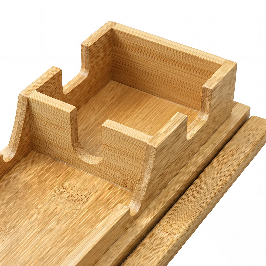 Levede Bamboo Sofa Arm Tray Cup Holder Detachable Couch Side Table Non-Slip-2072893557148094467