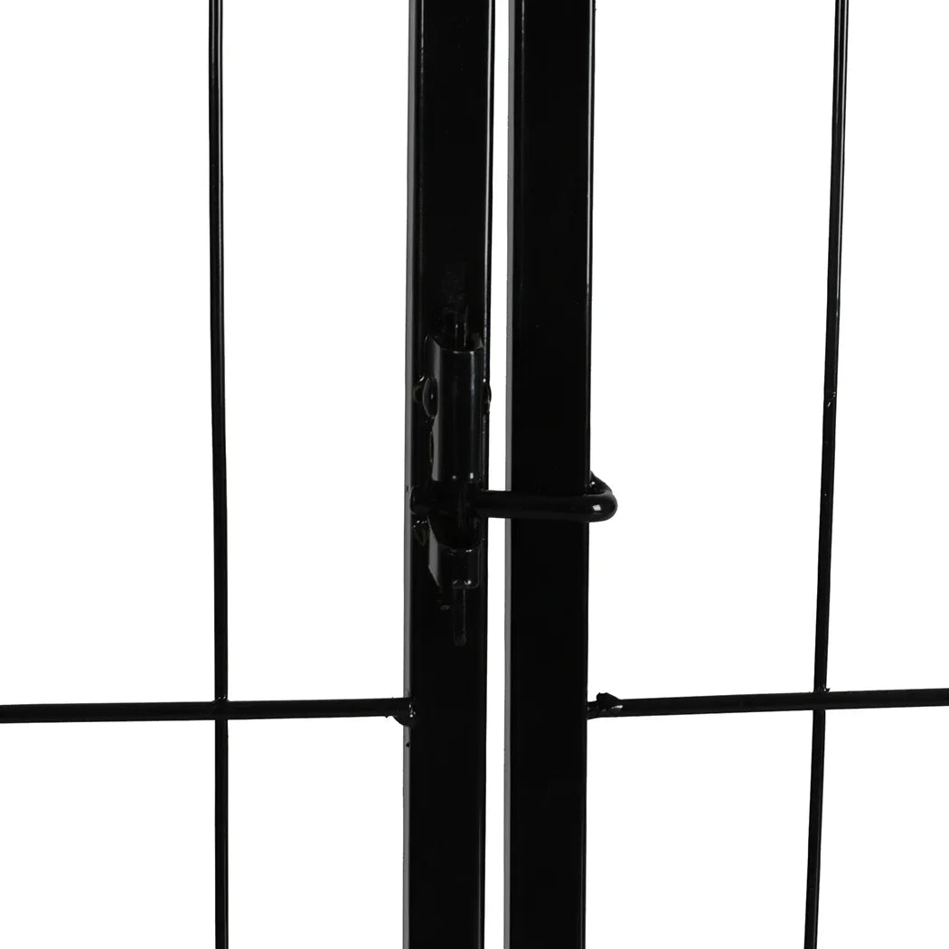 PaWz 8 Panel Pet Dog Playpen Puppy Exercise Black 2.5kg Venison-2006733296502968323