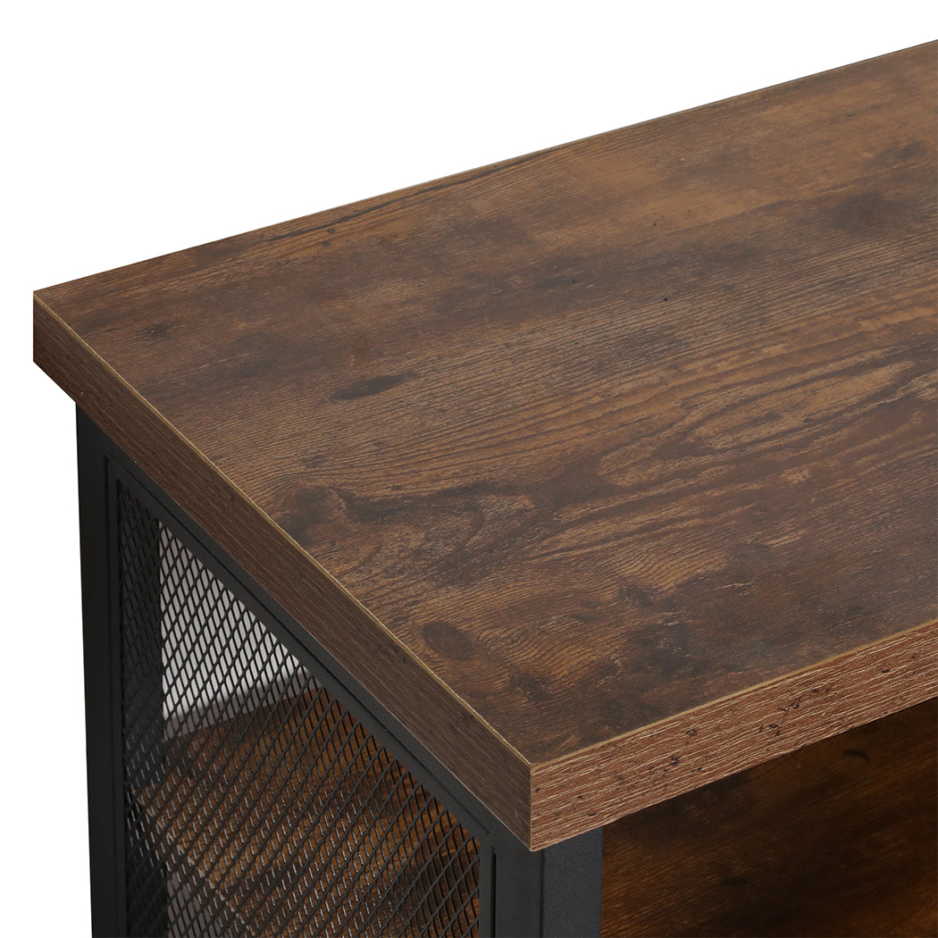 Levede Bar Cabinet Buffet Sideboard Walnut-1864183280685944835