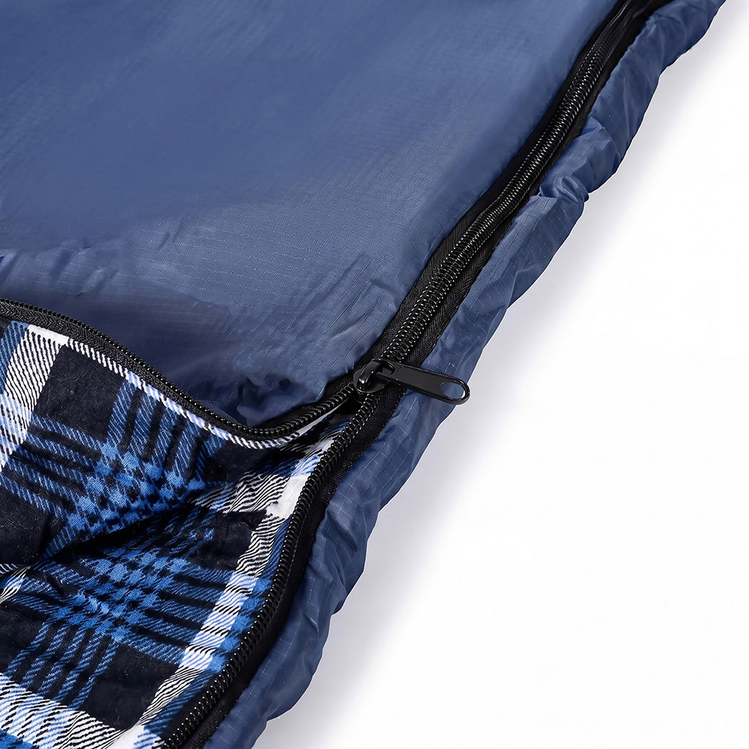 Mountview Sleeping Bags Single Camping Hiking 3-Season Thermal Blue 0°C-15°C-2050059022987563011