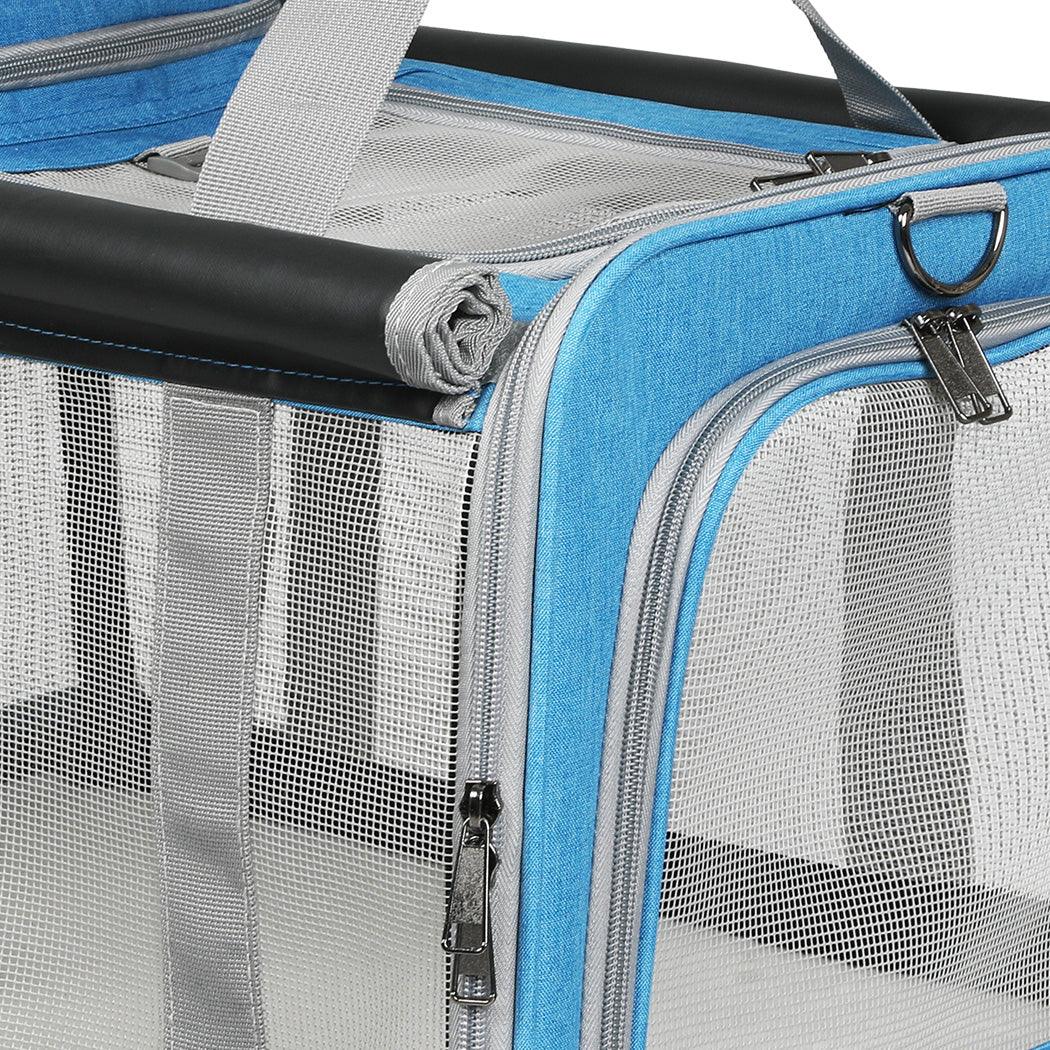Pawz 3 in 1 Pet Soft Crate Dog Cat Carrier L Size Blue-2018816713046495235