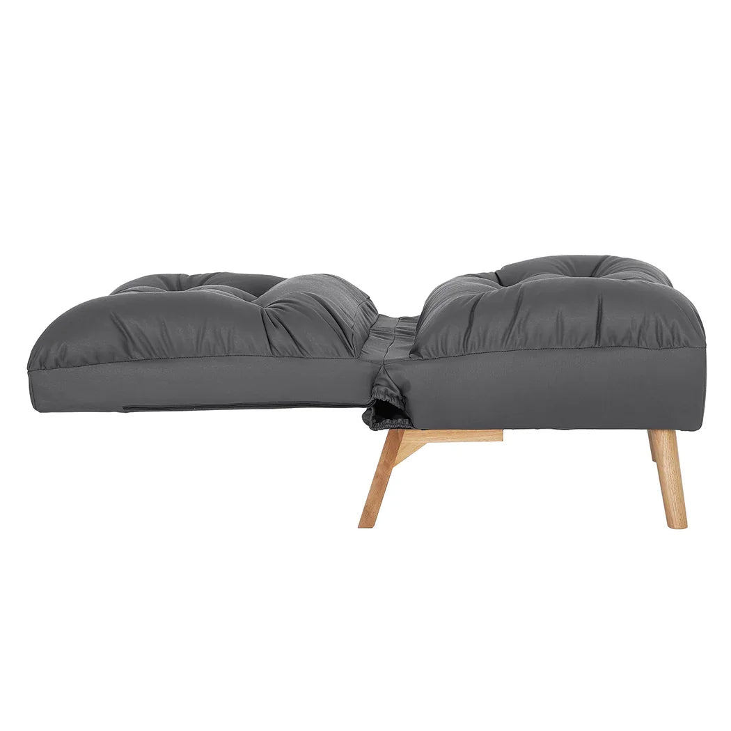 Levede Accent Chair Sofa Recliner Adjustable Grey-2018816931150303235