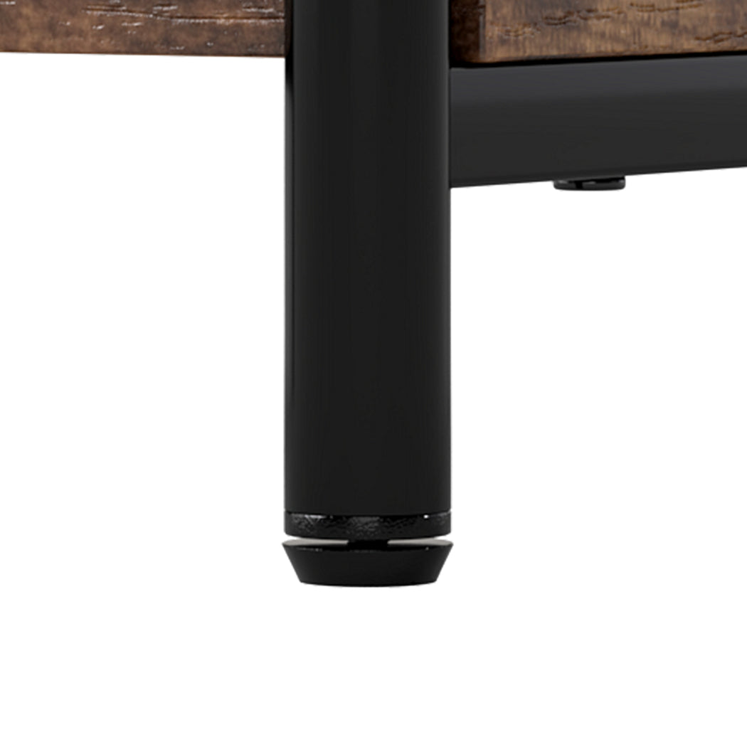 Levede Side Table 2-Tier Industrial Vintage End Table Storage Shelf Nightstand-2050059016343785475