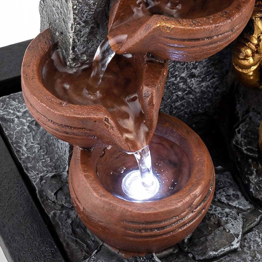 Spector Desktop Fountain LED Tabletop Zen Mini Water Fountain Office Living Room-2050059011587444739