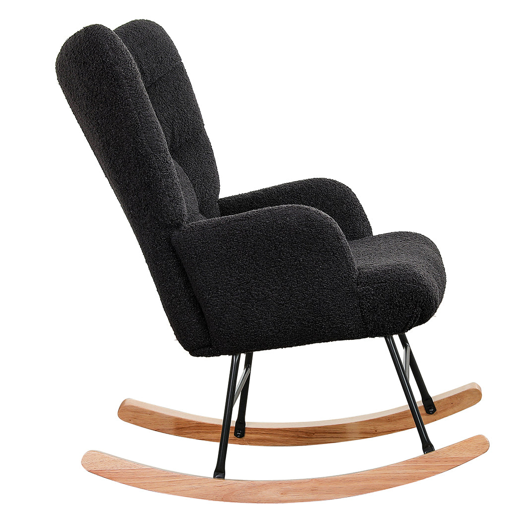 Levede Fleece Rocking Chair-1973193438832758787