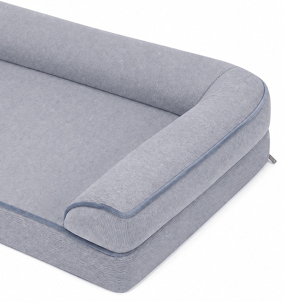 Pawz Cooling Orthopedic Dog Bed Waterproof Lining Washable Memory Foam Grey M-2072893573312942083