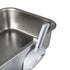 Pawz Stainless Steel Cats Litter Box 10cm Height Small Animals Easy Entry Clean-2065254295179235331