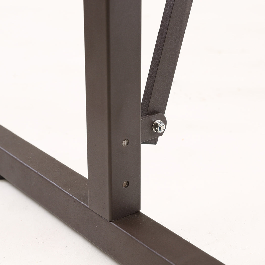 Garden Security Fence Gate Gate Metal Brown-2018816904071876611