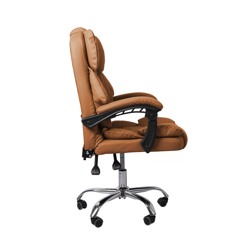 Levede Gaming Chair Office Computer Brown No Footrest-1864184462133301251