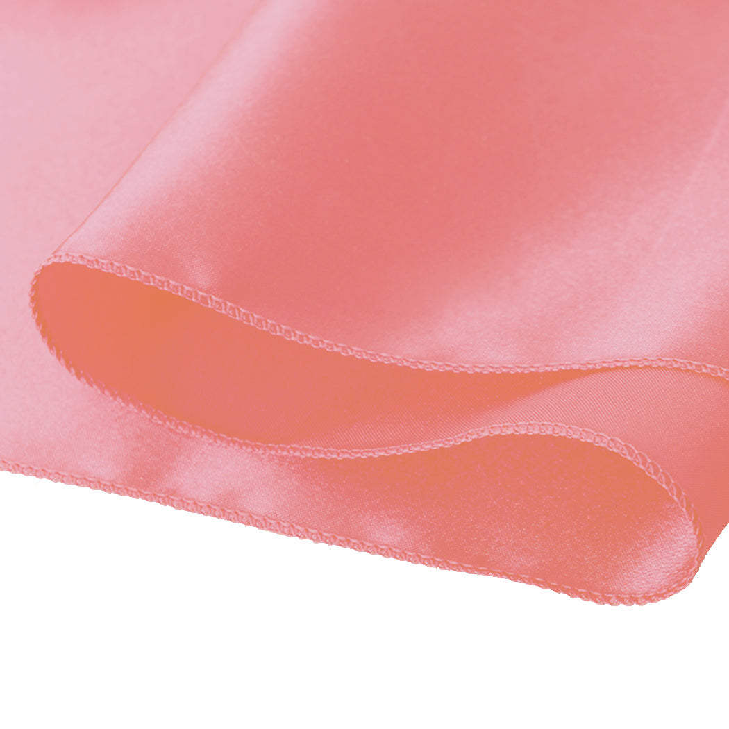 50x Satin Chair Sashes Cloth Cover Wedding Coral-1864183521518686211