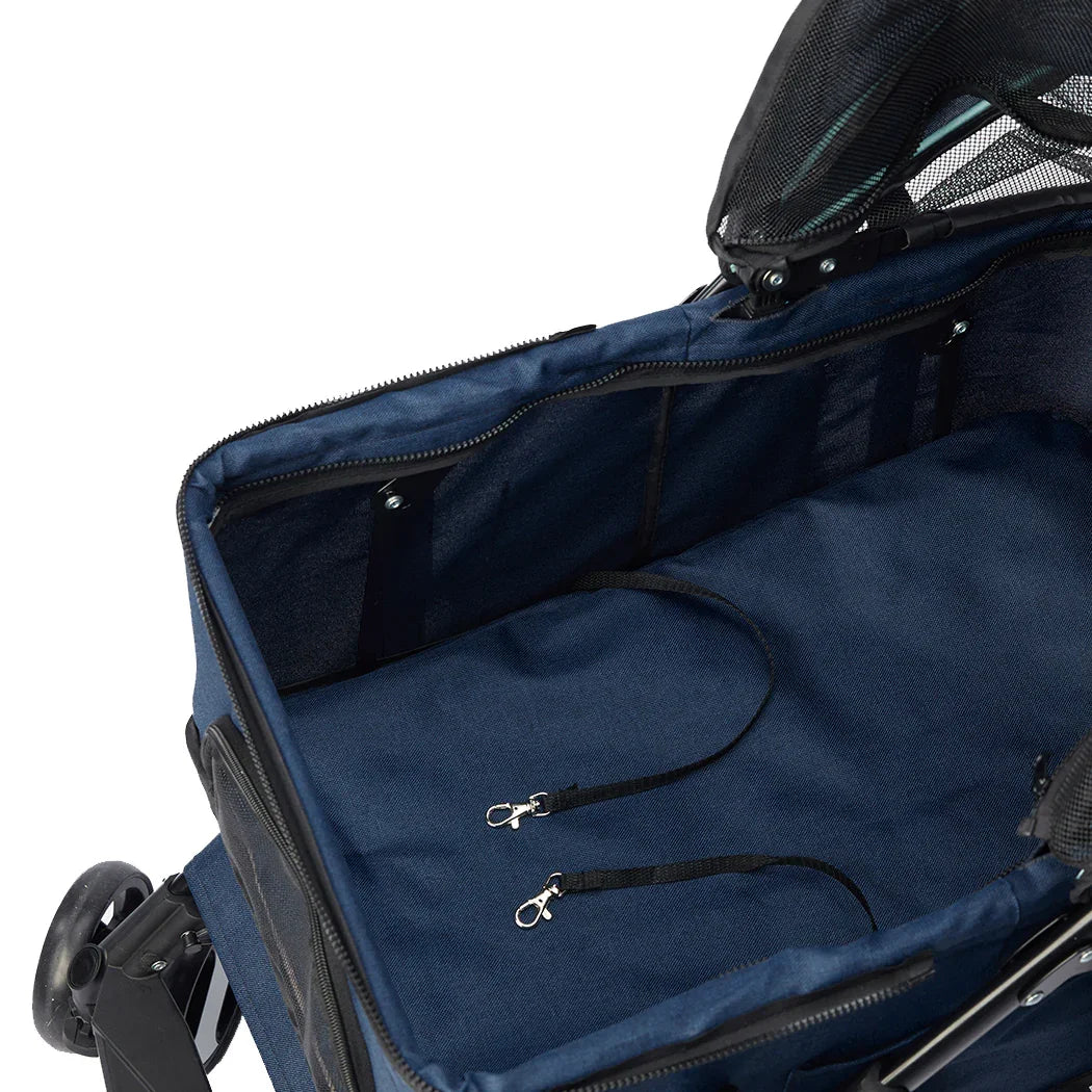 PaWz Large Pet Stroller Dog Cat Carrier Blue-2006733031045468163