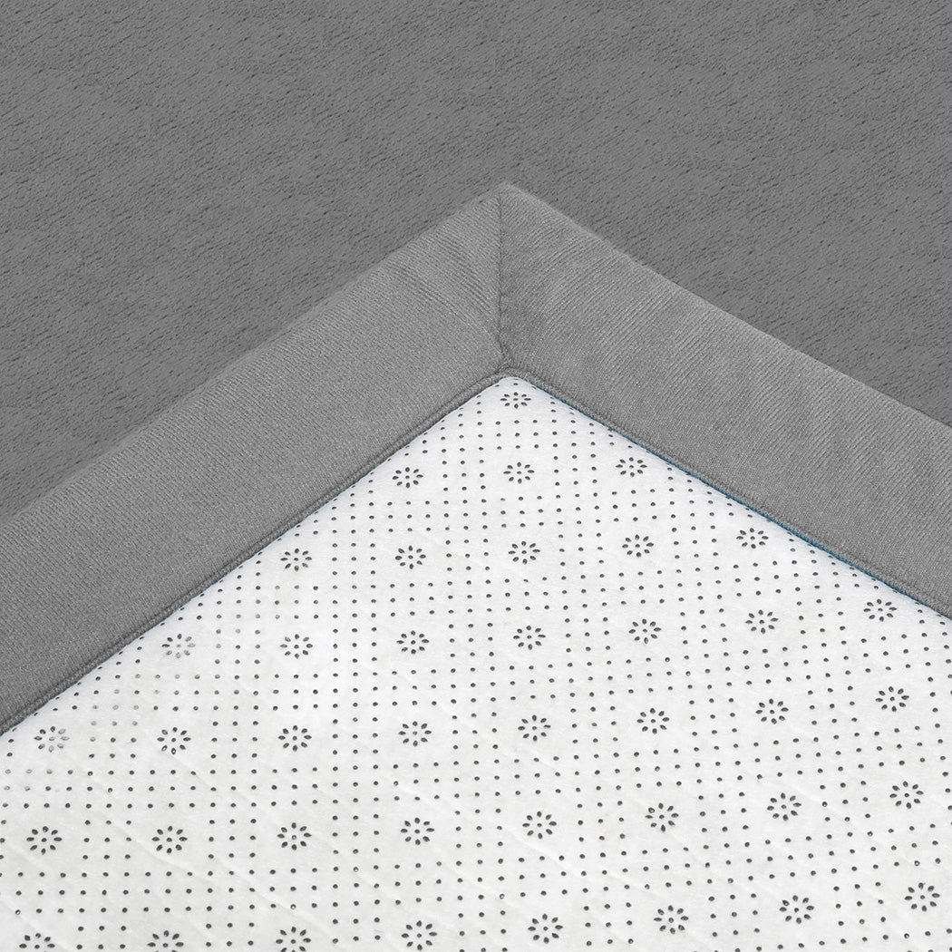 Marlow Coral Velvet Area Rugs Large Mat 120x200cm Grey-1894516802801766403