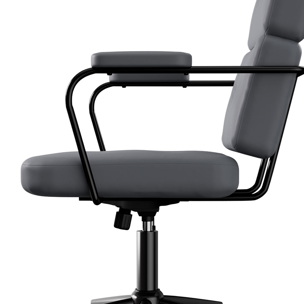 LEVEDE Ergonomic Office Chair Computer PU Grey-1910149779141300227