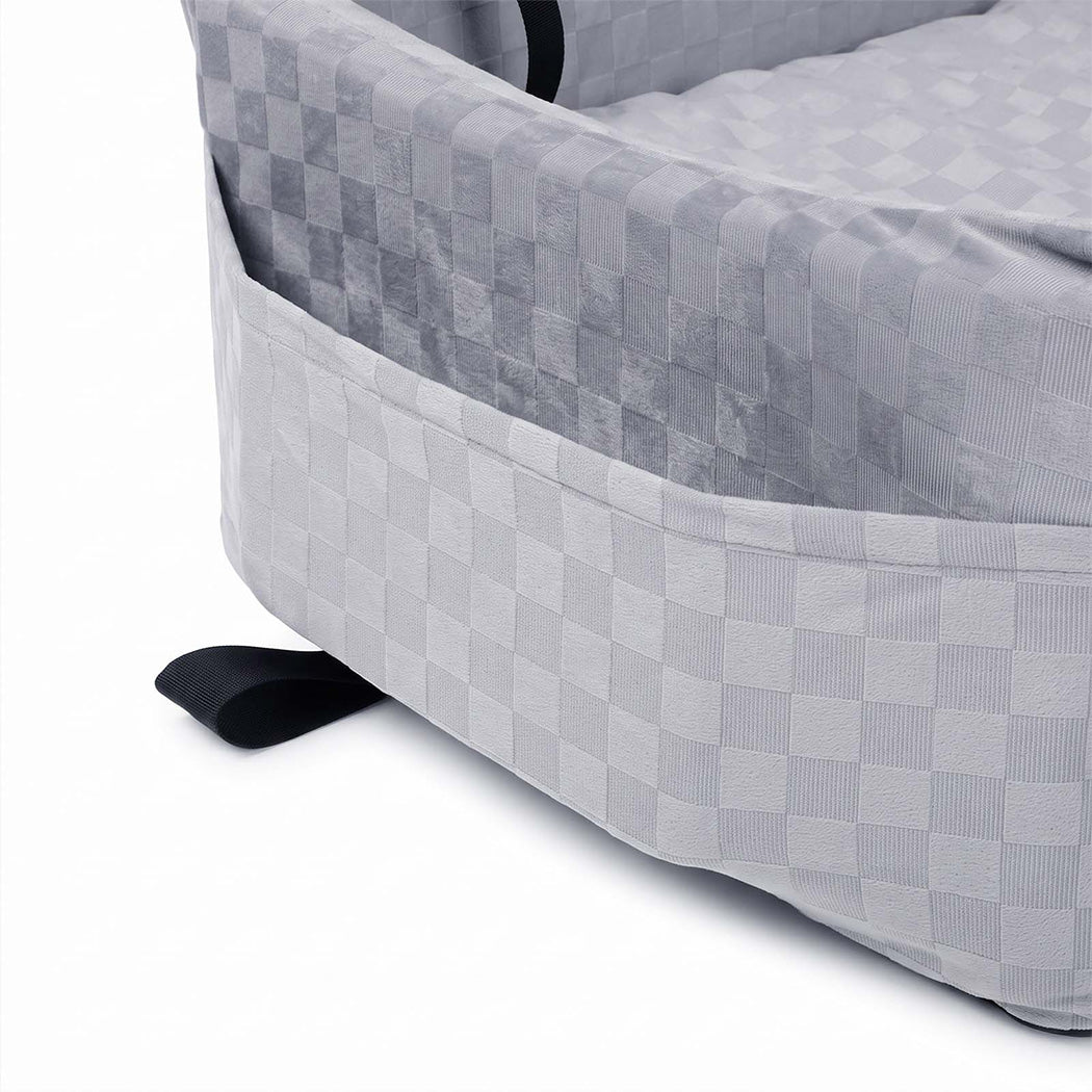 Pawz Large Dog Car Seat Booster Plush Dual-Side Portable Travel Bed Grey-2100034993228222467