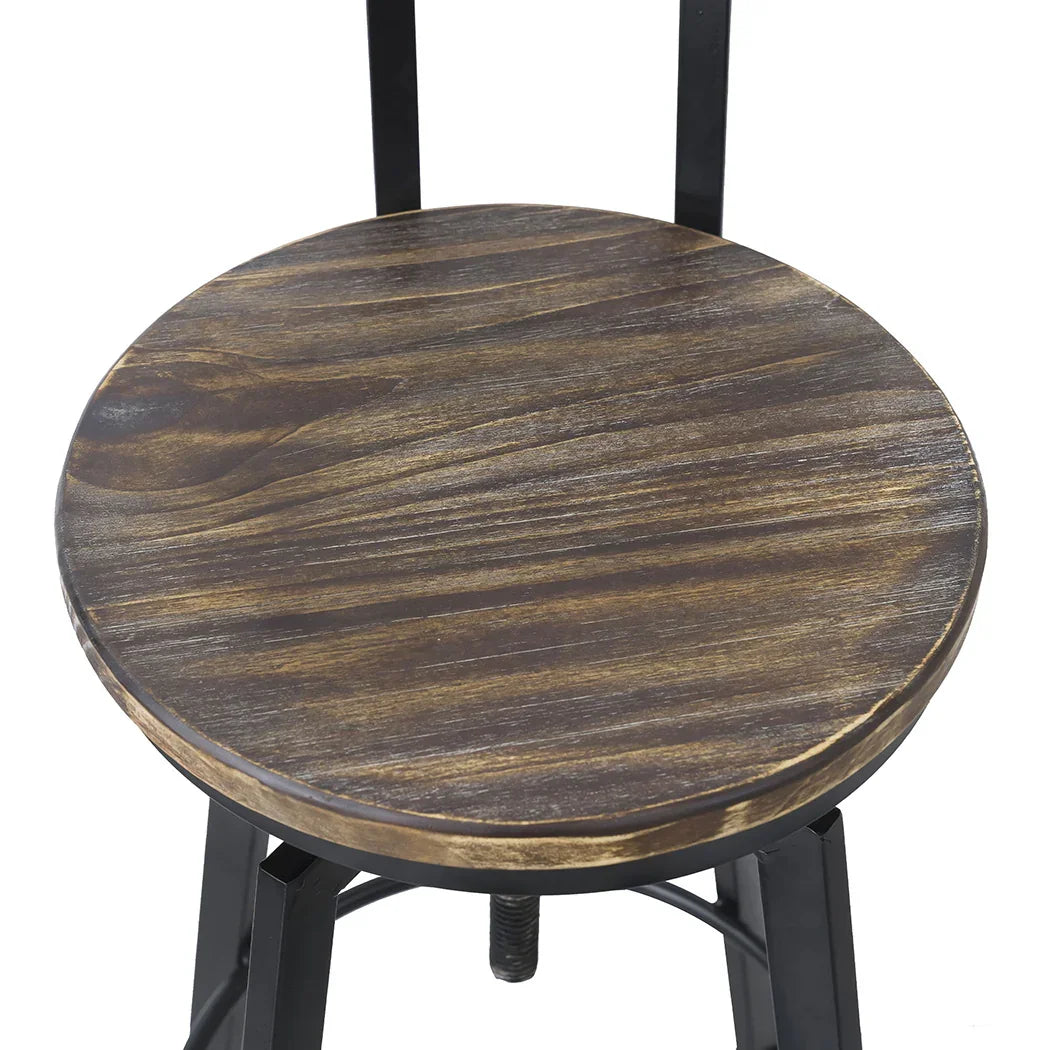 Levede 2x Bar Stool Industrial Adjustable-2006732717995200515
