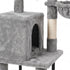 Pawz Cat Tree Cat Tower Multi-Level Cat Bed with Condo 125cm Plush Gray-2100034991957348355