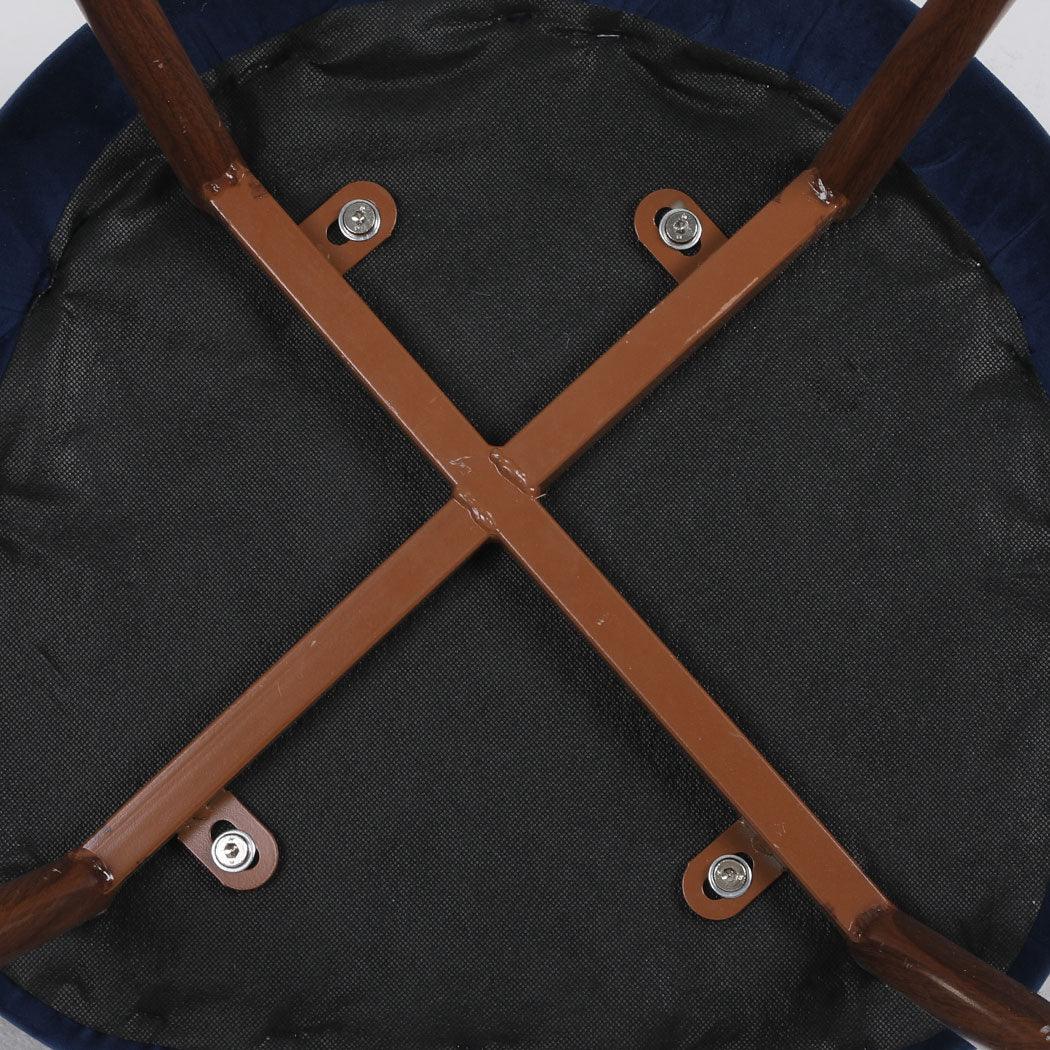 Levede 2x Dining Chairs Seat French Navy-2006733259186245635