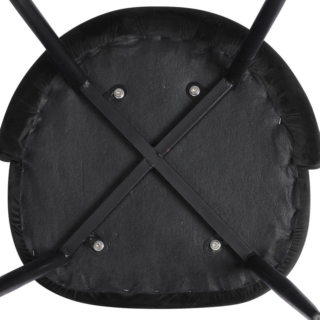 Levede 2x Dining Chairs Kitchen Cafe Black-2006733258255110147