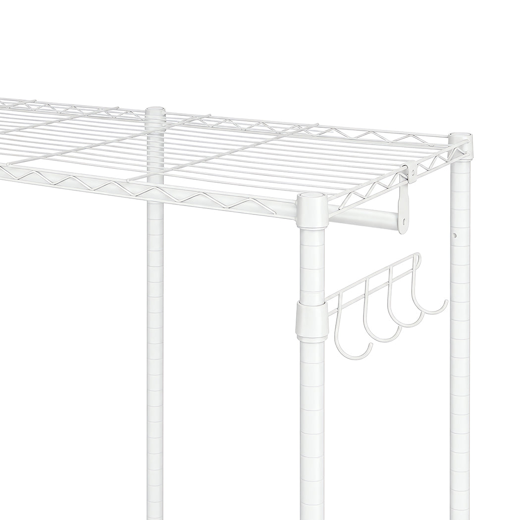 Levede Heavy Duty Clothes Rack Organizer 500kg Carbon Steel Bedroom White-2109799589643751428