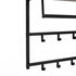 Levede Floating Shelves 10kg Wall Shelf Hooks Coat Rack Metal Wood Black-2100034943223730179