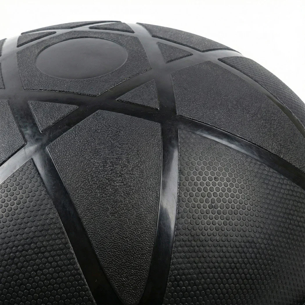 Centra Half Balance Ball Yoga Balance Trainer 2 Resistance Bands Home Gym Black-2050056790019805187
