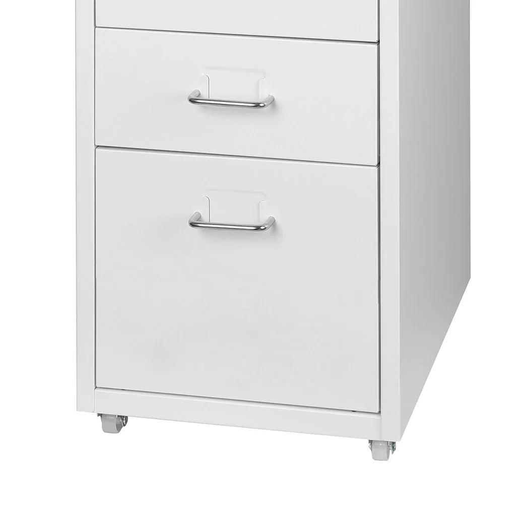 Levede 5 Drawer Office Cabinet Drawers White-2006733174390001667