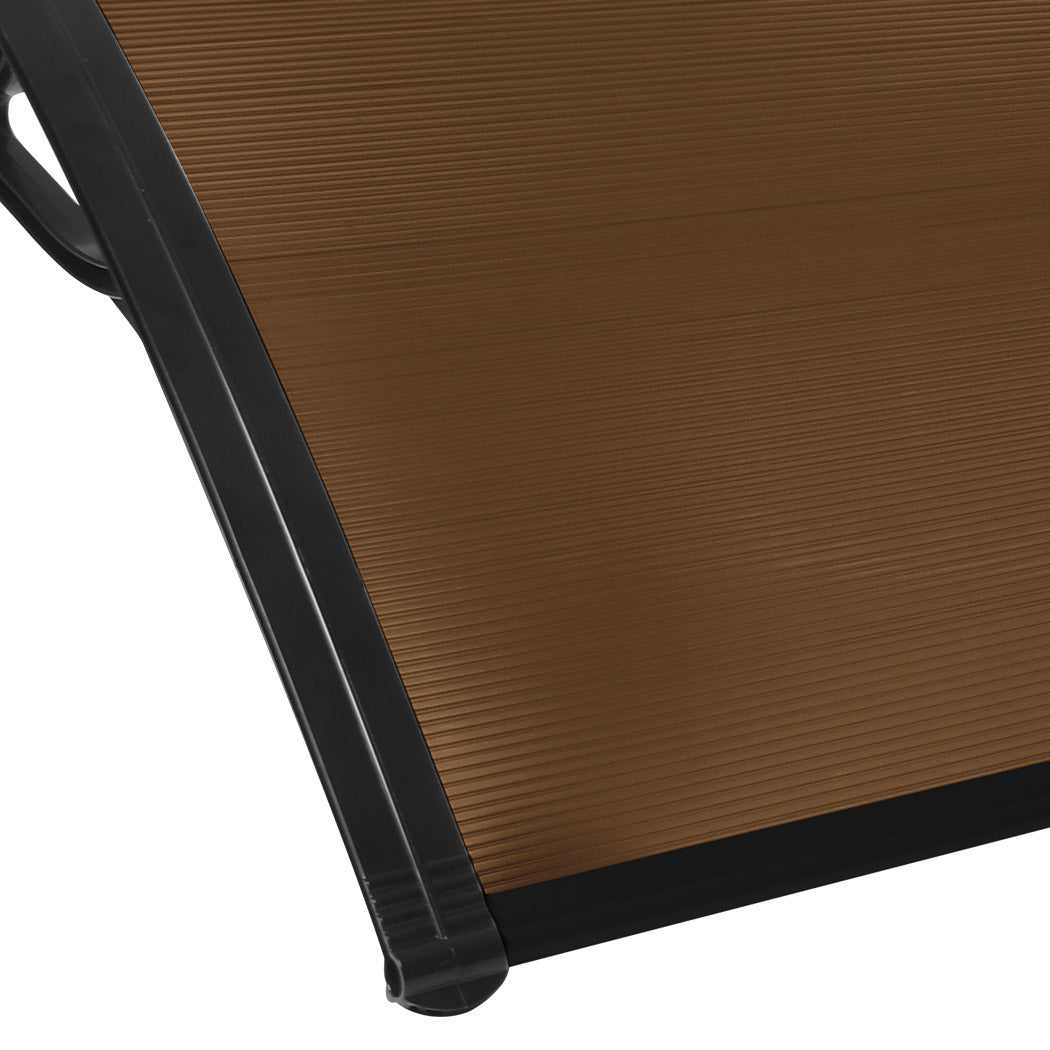 Mountview Window Door Awning Outdoor 1M X 1.2M Brown 1x1.2M-2006733103682424835