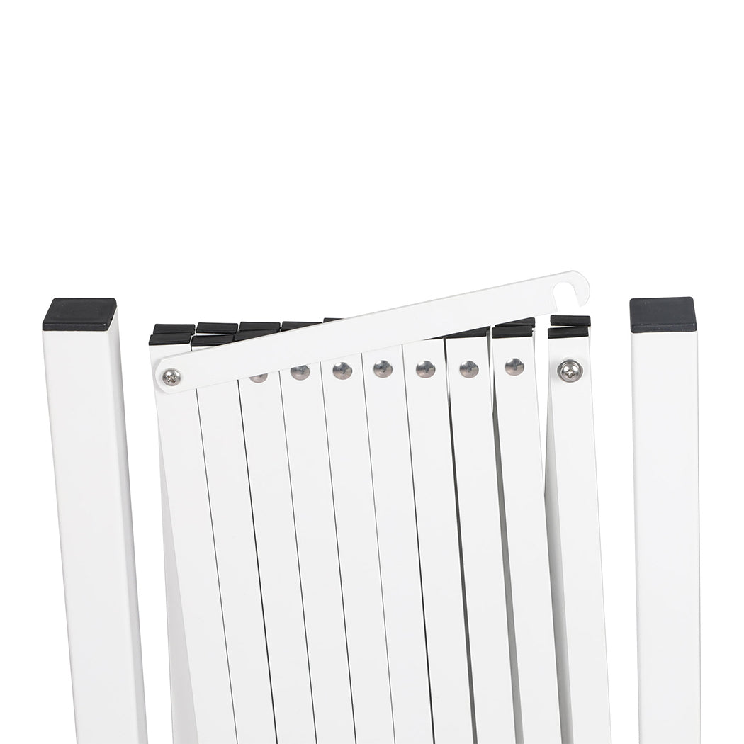 Garden Security Fence Gate Expandable White-2029387279511982083