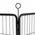 Pawz Dog Playpen 8-Panel Folding Dog Pen Steel Black-2100034989323325443