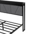 Levede Double Bed Frame Steel Base with Headboard Grey-2006732772936388611