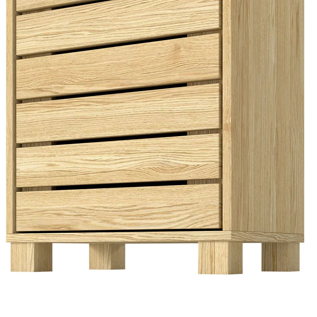 Levede Bathroom Storage Cabinet Handleless Wood Floor Shelf Unit Cupboard Oak-2050056757727858691