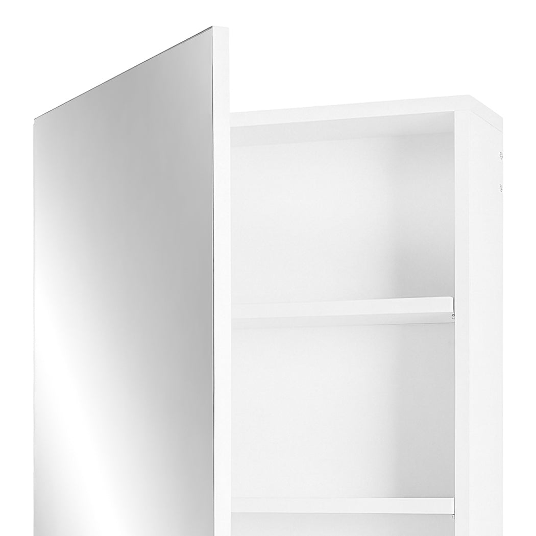 Levede Bathroom Mirror Cabinet Wall Mounted 45cm Adjustable Shelves White-2109799584778358788
