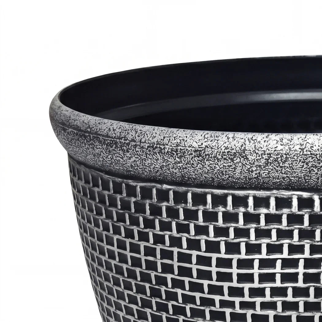 Toque Plastic Plant Pots 36cm Outdoor Garden Planter 2 Pcs With Drainage Holes-2050059017677574147