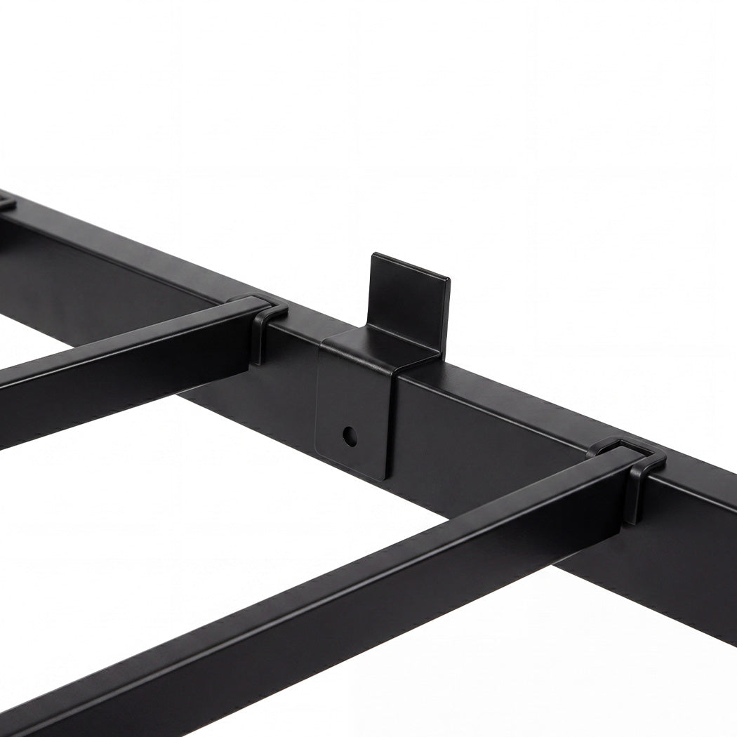Levede Single Bed Frame LED Lights USB Charging Storage Headboard Metal Platform-2072893552618246148
