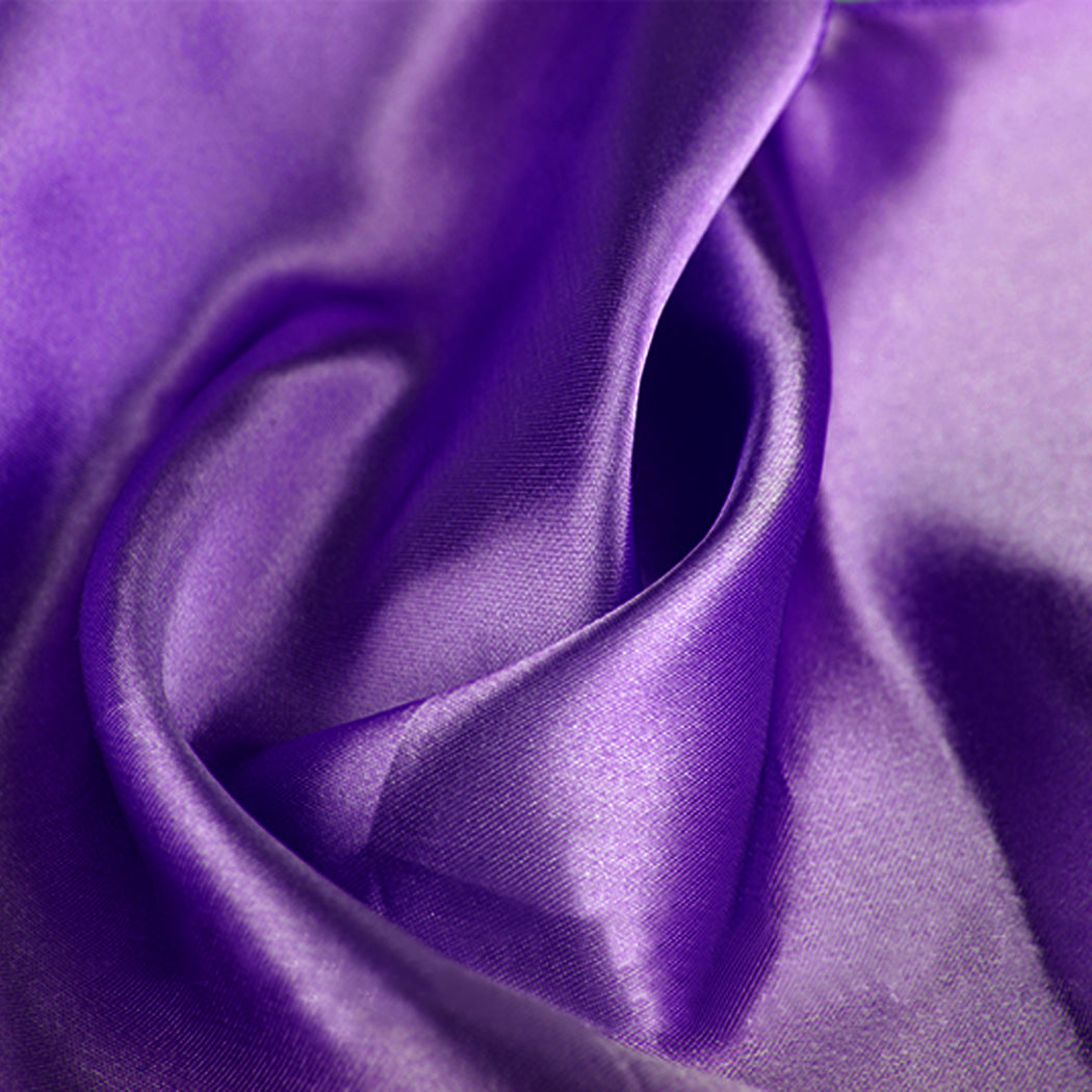 20x Table Runner Satin Chair Sashes Eggplant-2065254449479290884