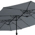 Centra 4.5M Double-sided Patio Umbrella Outdoor Umbrella Base Stand Grey-2018816843556458500