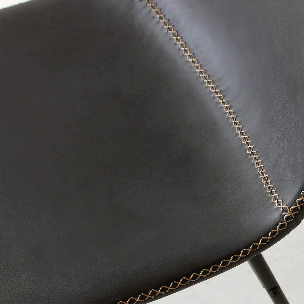 Levede 2x Dining Chairs Kitchen Table Black-2006733277083340804