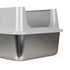 Pawz Stainless Steel Large Semi-Enclosed Cat Litter Box-2050056807145148420