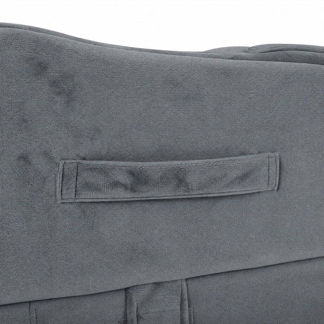 DreamZ Leg Elevation Pillow After Surgery Gel Memory Foam Double Leg Grey-2109799598040748037