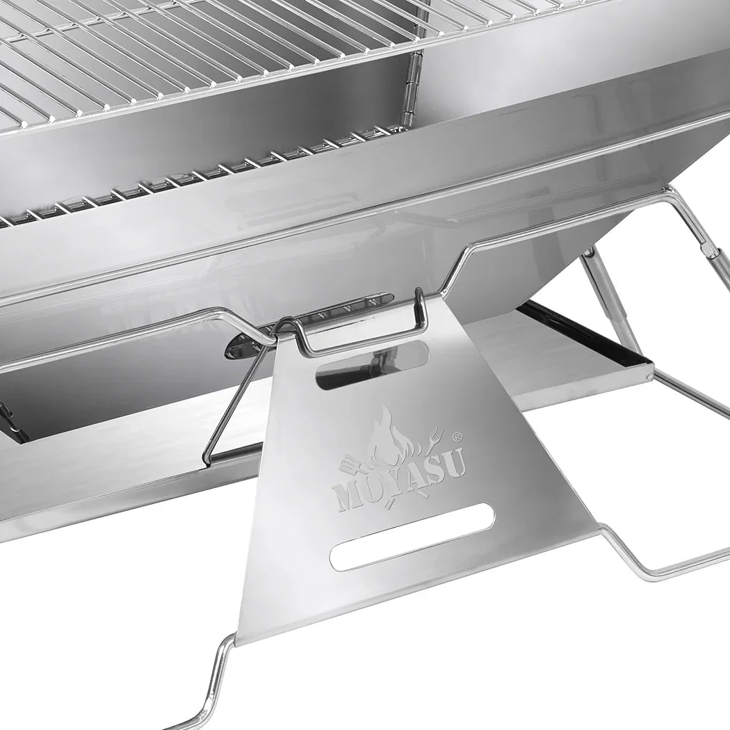 Levede Portable Folding BBQ Charcoal Grill Silver-2006732907665821700
