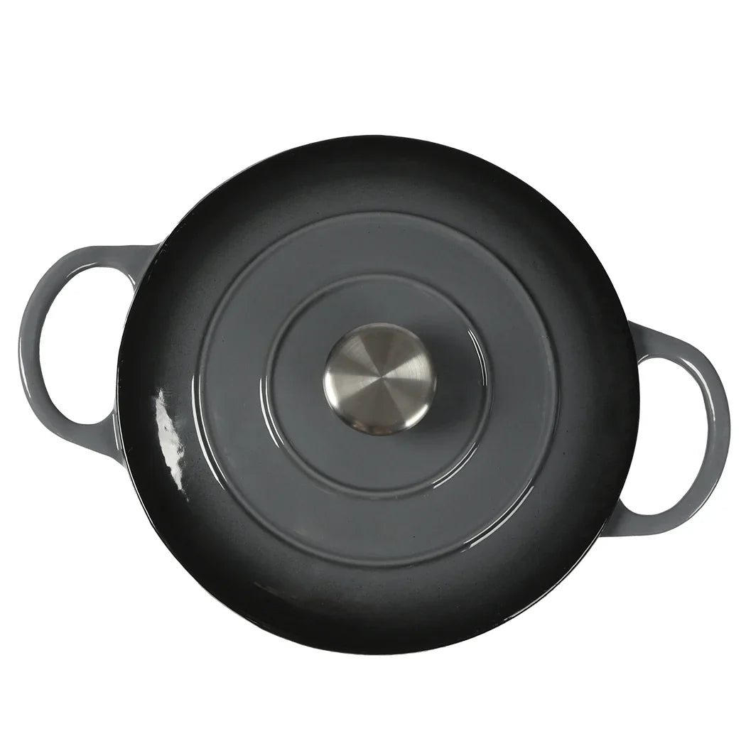 TOQUE 4L Enamel Dutch Oven Pot in Black Colour-2018816771812888580