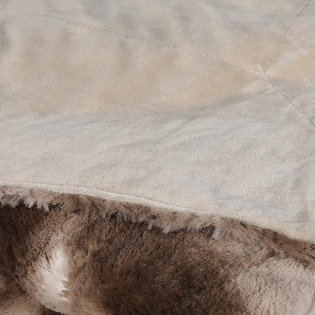 Dreamz Luxury Tie-dyed Blanket Brown 152cm x 203cm-1894516718110380036