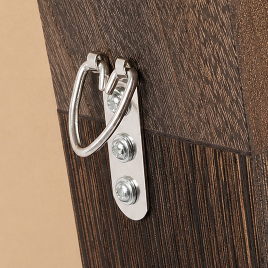 Yezi Mirror Full Length 4mm Tempered Glass Stand Lean Mount Bedroom Brown-2100034941516648452