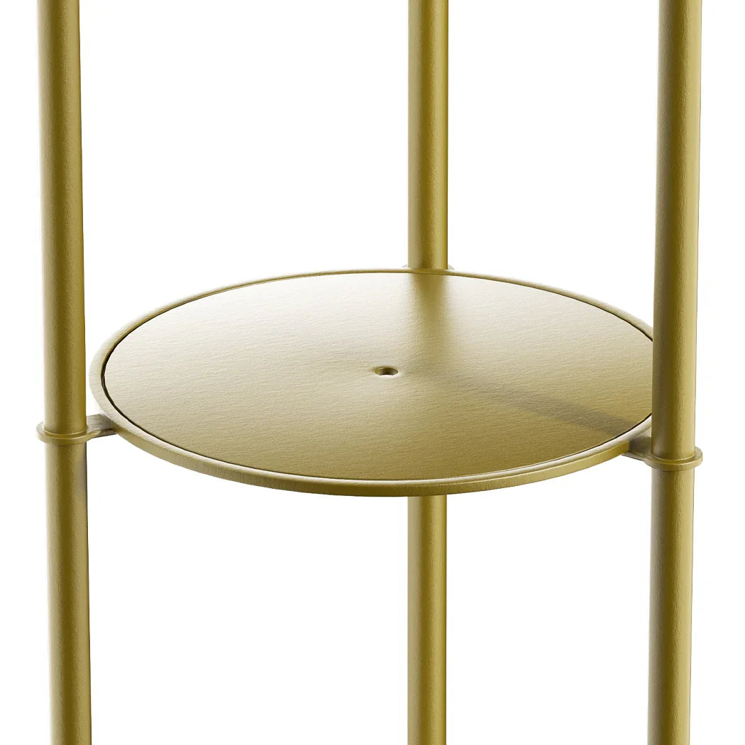 Levede Coat Rack Clothes Stand 8 Hook Organizer Gold-2018816841975205892