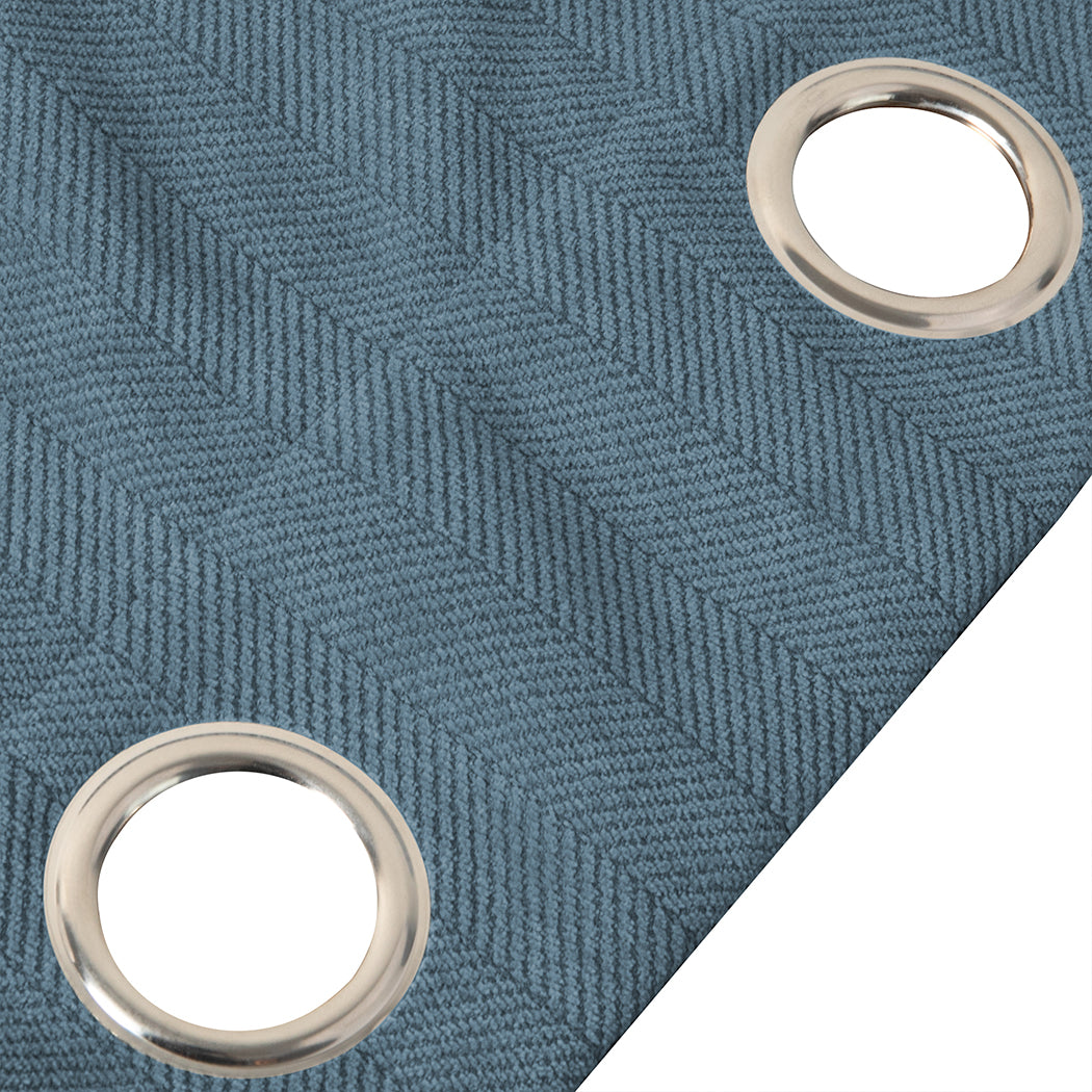 Marlow 2XBlockout Curtains Chenille 180x250 Blue CD1016-180x250-DG-2065254607109623812
