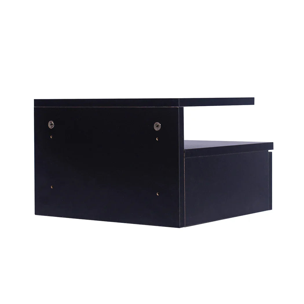 Levede 2x Bedside Tables Side Table Black-2006733164449501188