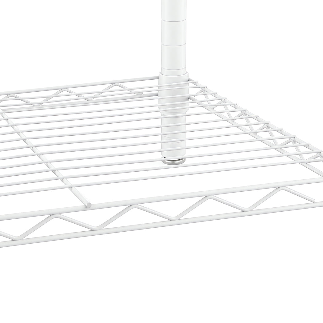 Levede Heavy Duty Clothes Rack Organizer 500kg Carbon Steel Bedroom White-2109799589643751429