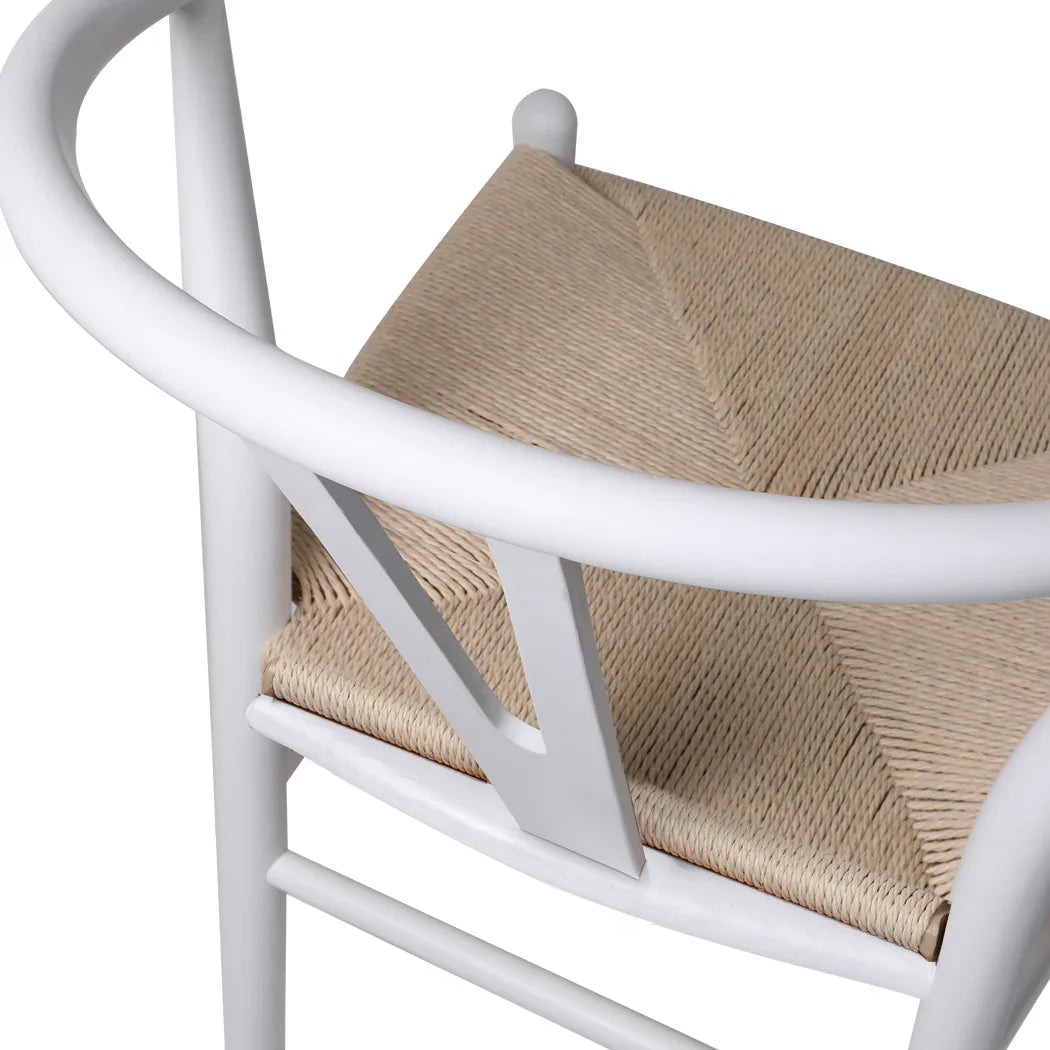 Levede 4x Dining Chairs Wooden Hans White-2006732723045142532