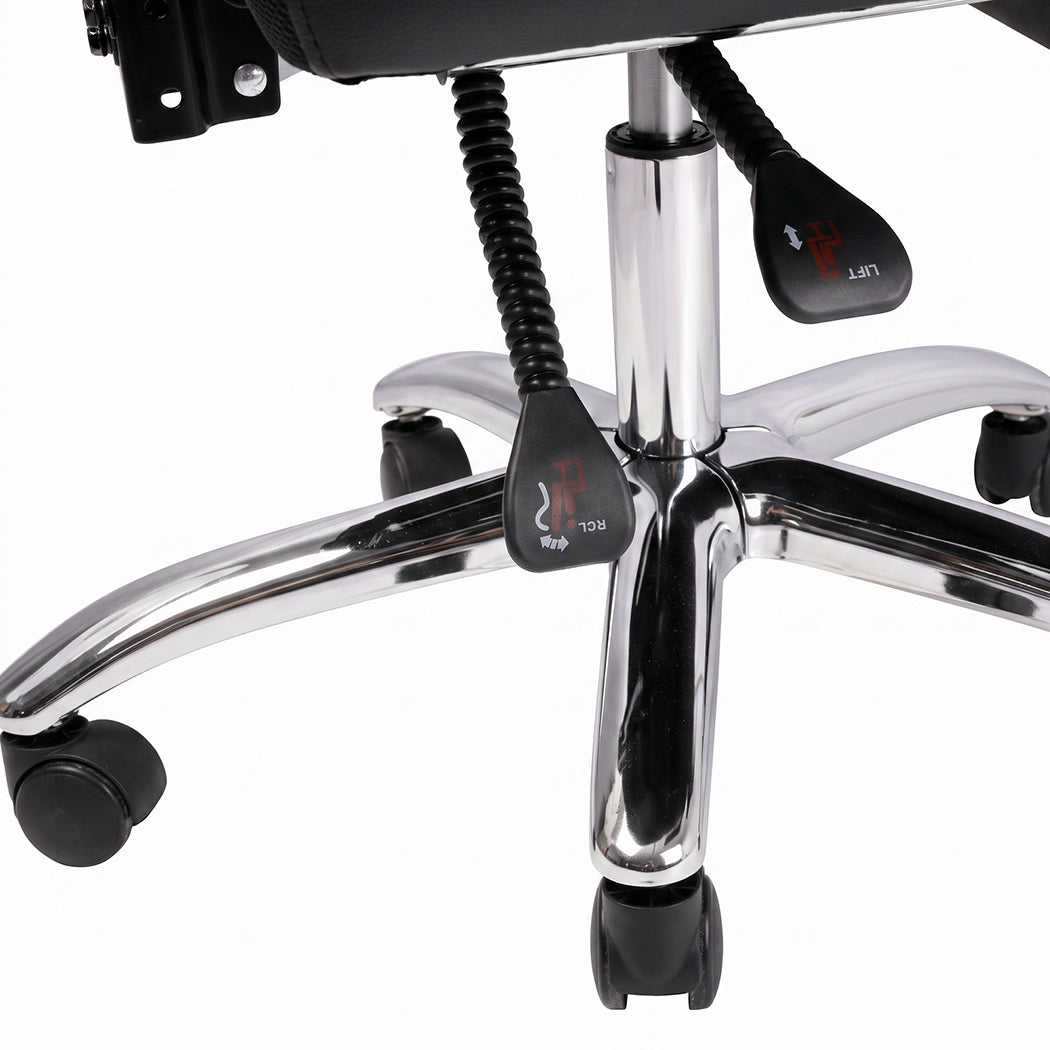 Levede Gaming Chair Ergonomic With Footrest 150°Recline for Home Office Black-2100034983728123908